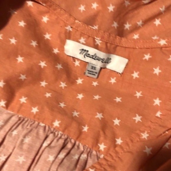 Madewell Star Print Wrap Blouse Size XSmall - Picture 5 of 5